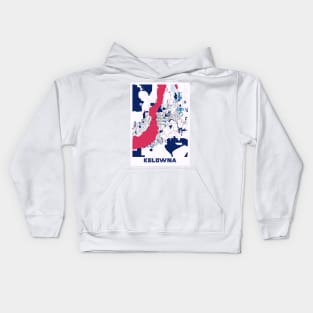 Kelowna - Canada MilkTea City Map Kids Hoodie